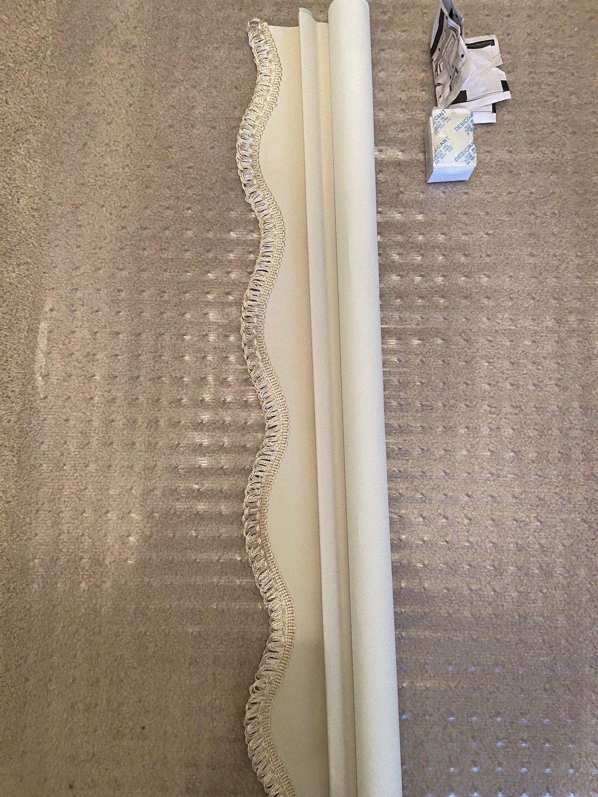 32-39. 75×64 Spring Roller Fringed Shade Window Blind