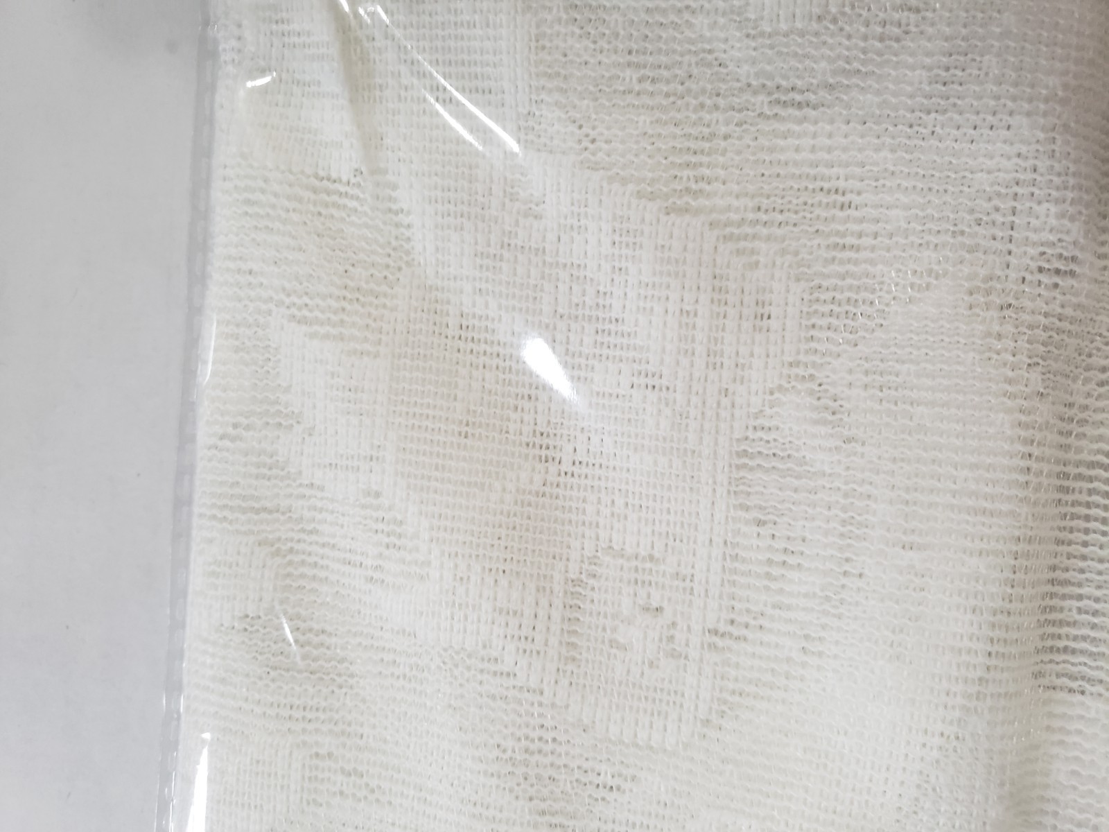 2 Vintage Seascape Coastal White Lace Window Valances by Nantucket New 40×14″