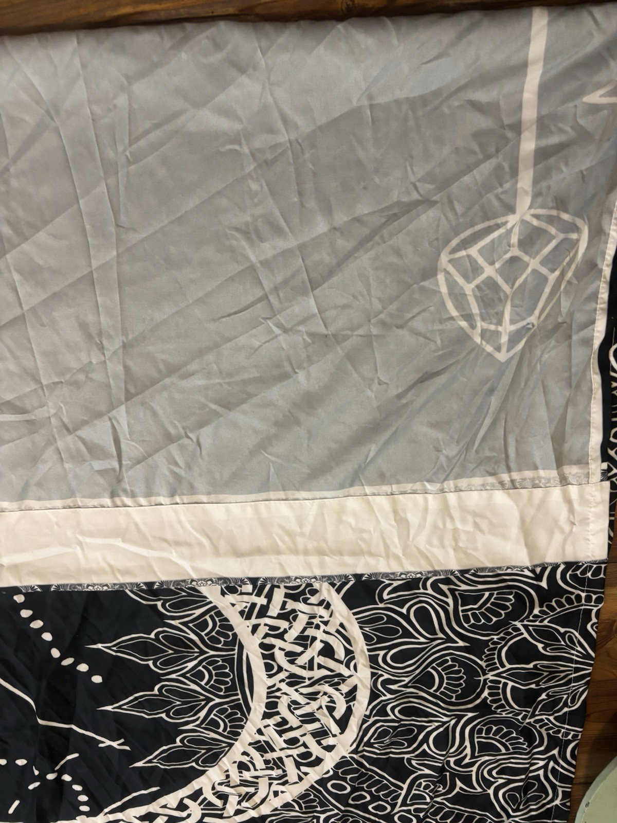 Sun Moon Gothic Constellation Printed Curtain for Bedroom Living Room 4 panels