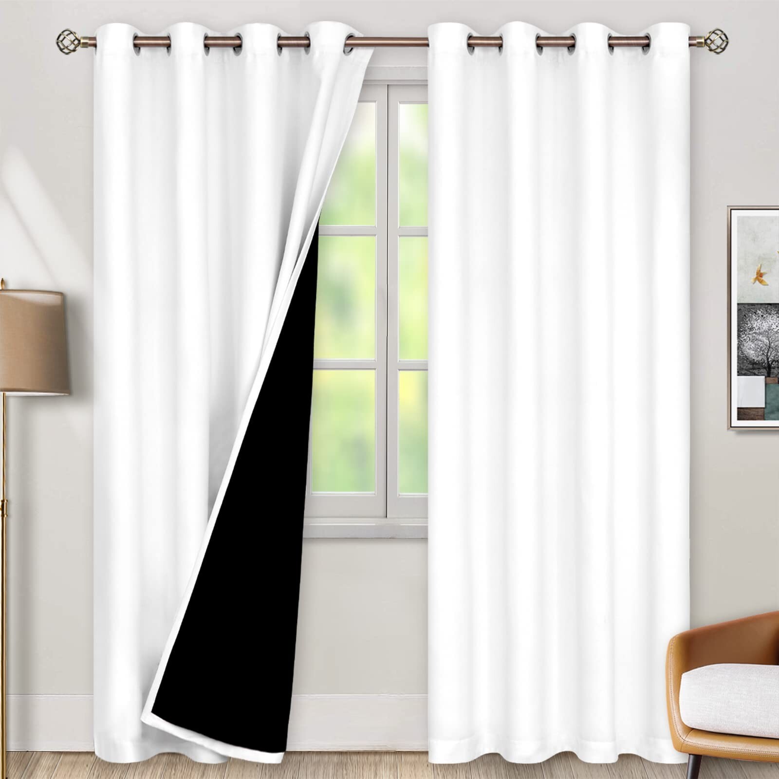 BGment Full Blackout Curtains for Living Room Window 84 Inch Length 2 Panels …