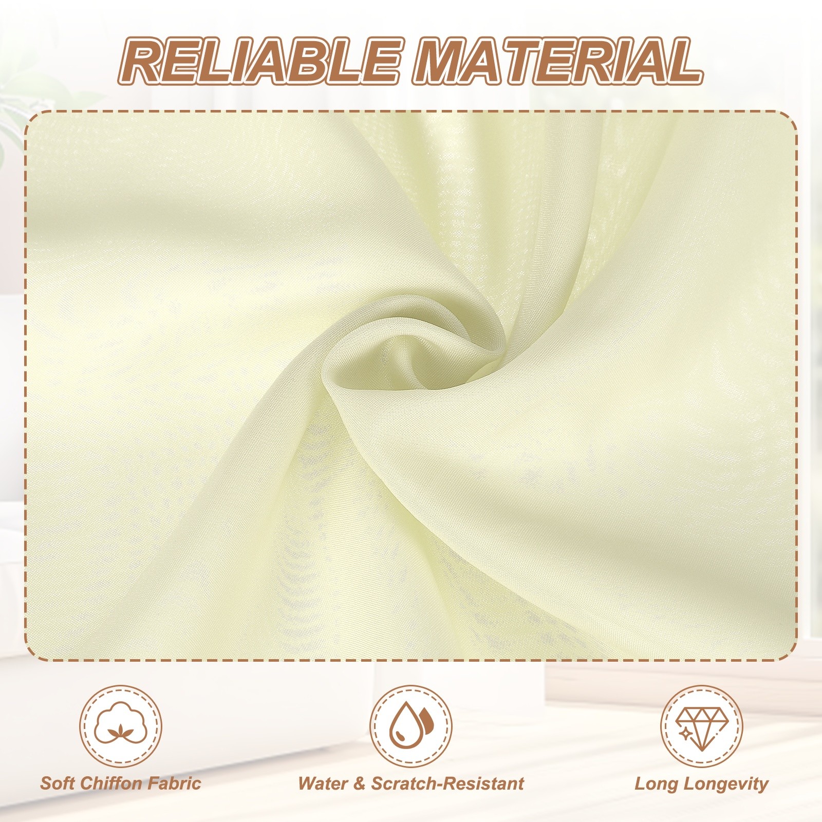 1 Panel Cabinet Curtain, Beige, 27.5″ W x 51″ l