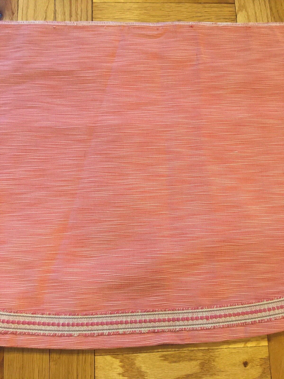 FABRIC UNFINISHED VALANCE WITH LINING & SCALLOPS AND TRIM. 134” LONG (11.2 Feet)