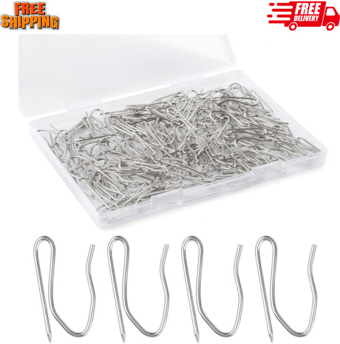 140 Pcs Metal Curtain Hooks S Shaped Drapery Pins Stainless Steel Curtain Clips