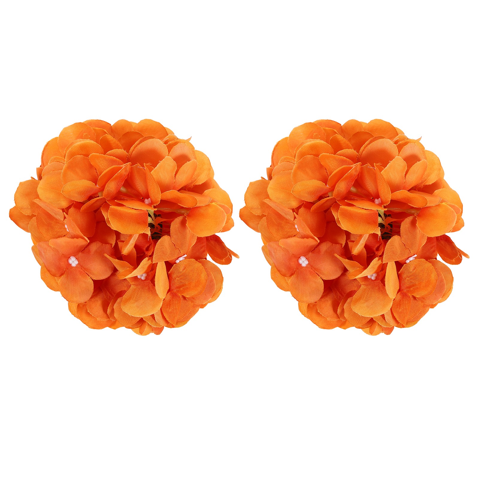2Pcs Flower Curtain Tiebacks Artificial Floral Drapery Holder Clip Orange