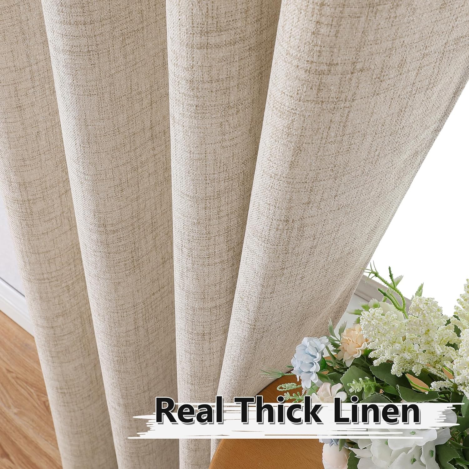 Short Linen Tier Curtains Rod Pocket Semi Sheer Half Kitchen Curtain