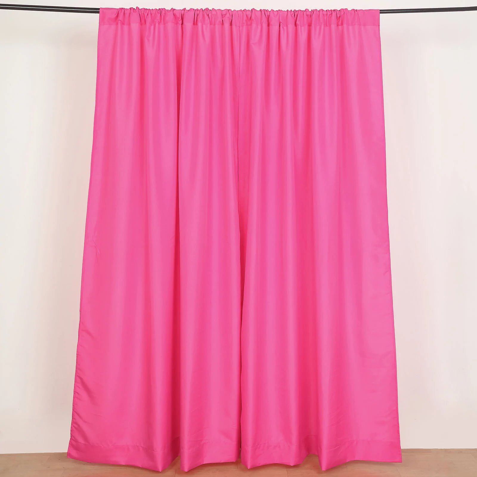FUCHSIA 2 Drapery Panels 8 ft Polyester Backdrop CURTAINS Rod Pockets Party