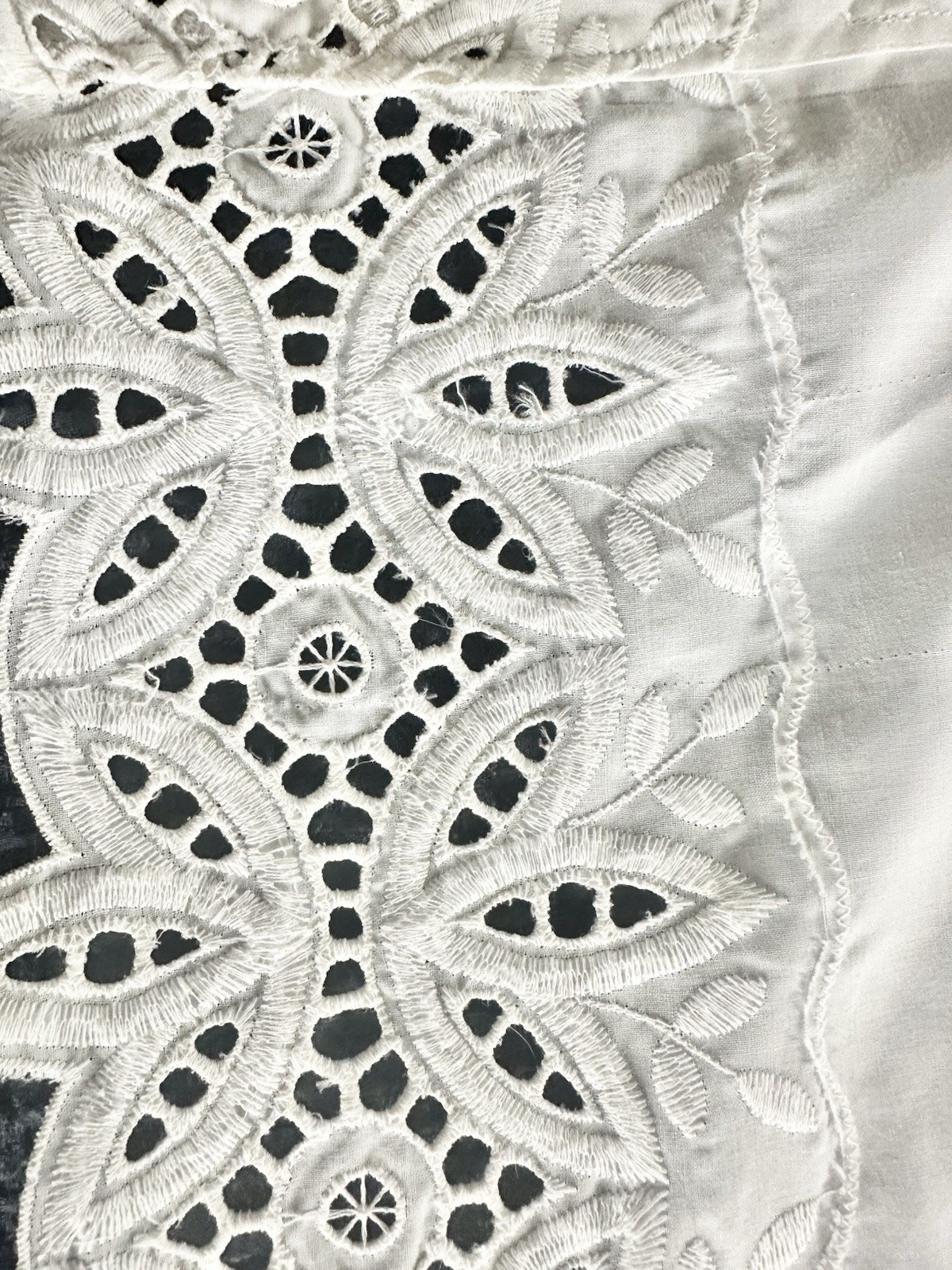 2 White 39″x39″ Custom Eyelet Trim Rod Window Treatment Curtain Drapes