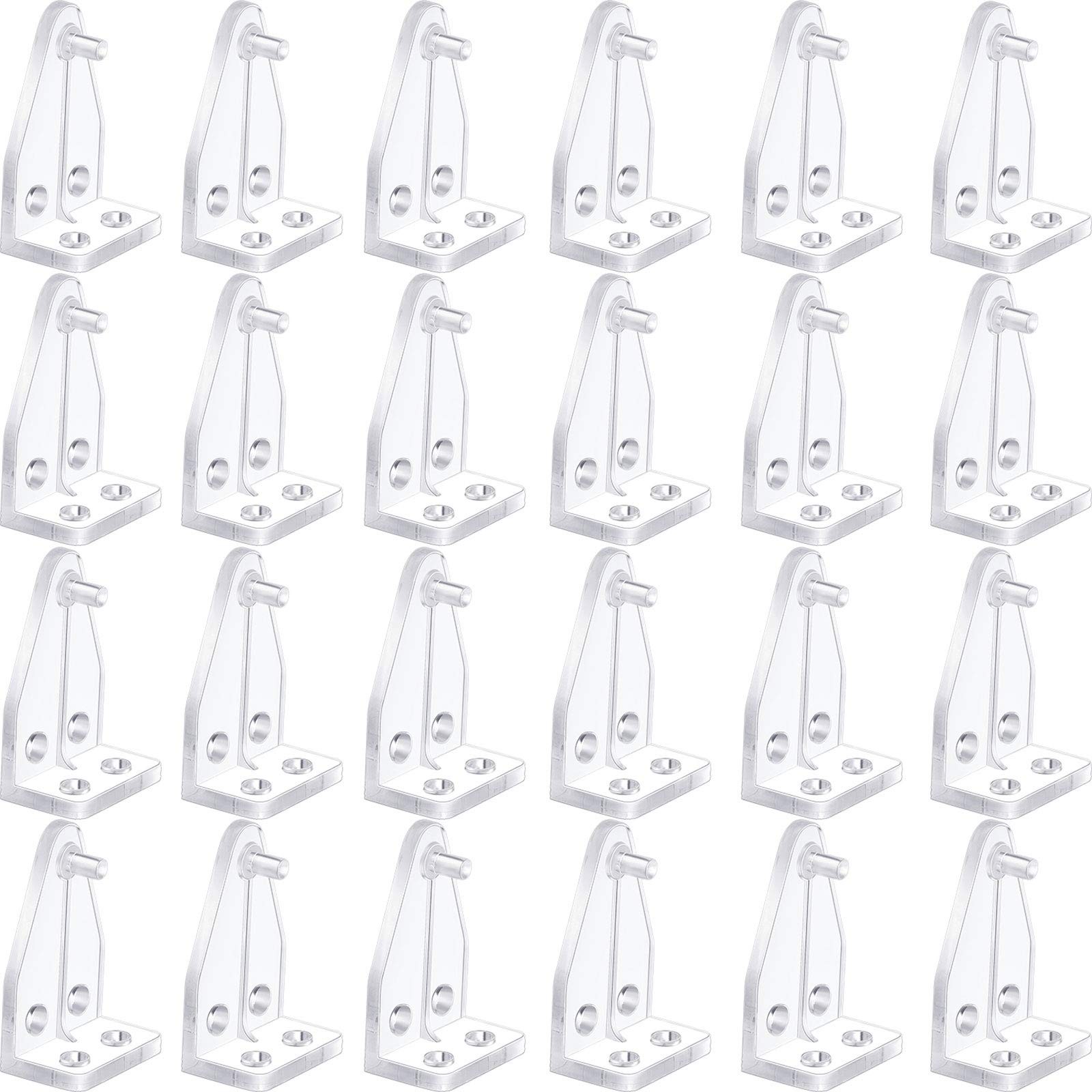 BBTO 40 Pcs 1 Inch Blind Hold Down Brackets Clear Plastic Blinds Hooks Bottom…