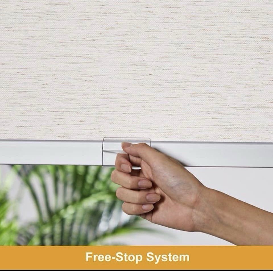 Cordless Roller Shades Light Filtering Roller Window Shades (30″W x 64″H) Cream