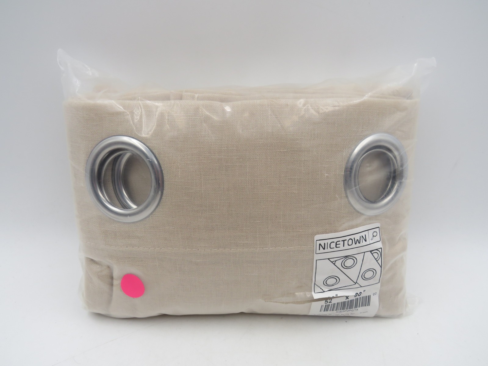 NICETOWN 90″ Beige Curtains Linen Sheer Faux Flax Window Drapes W52 x L90 NEW