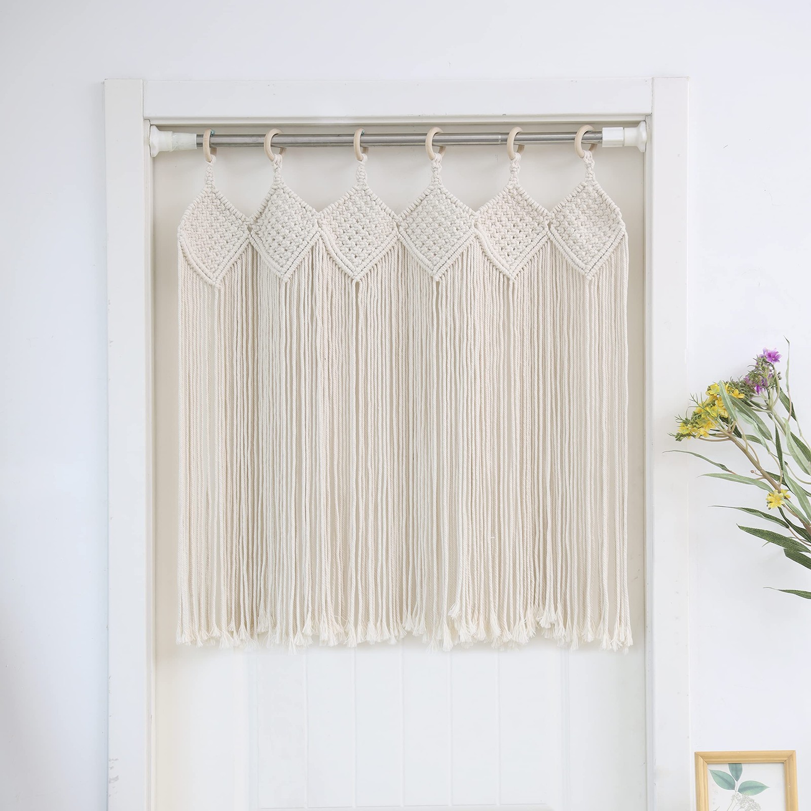 Macrame Curtains/Woven Window Valance/Bohemian Decoration for Apartment Dorm …