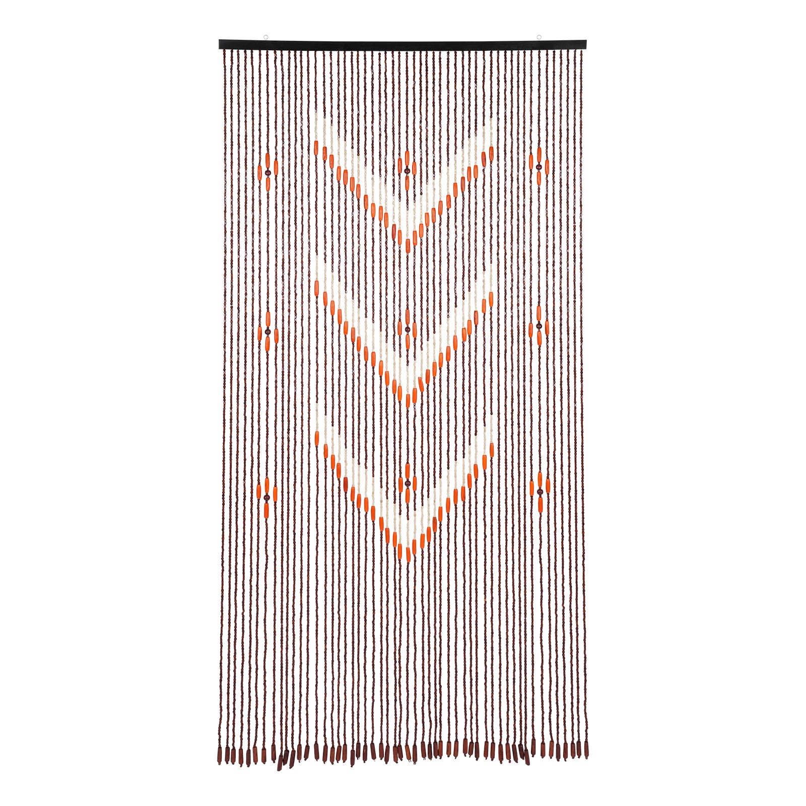 190×90 cm Bamboo Wood Beaded Curtain – 52 String Decorative Doorway Panel