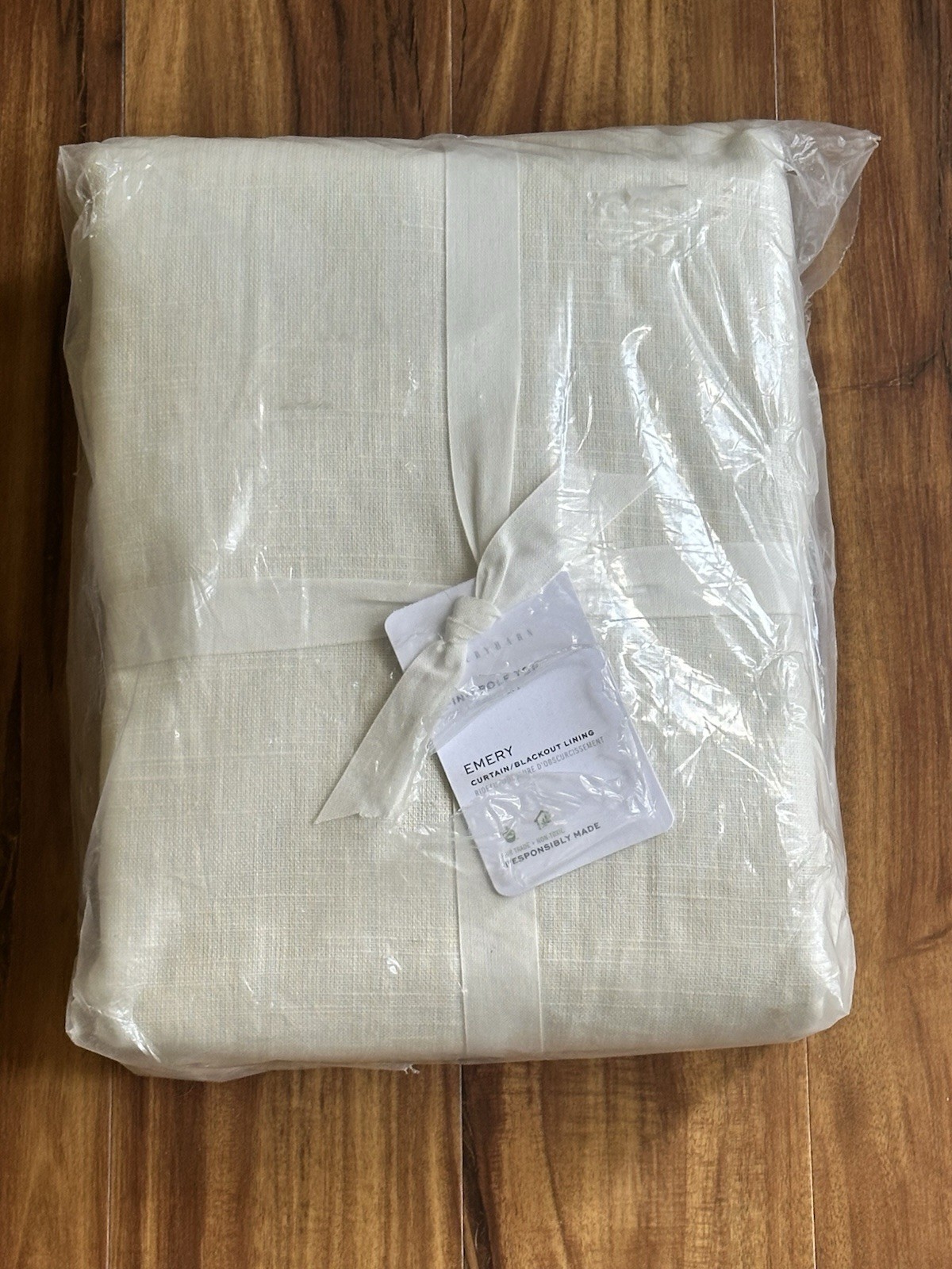 Pottery Barn Emery Blackout Curtain Panel Ivory Linen 64”x90” Custom MSRP $329