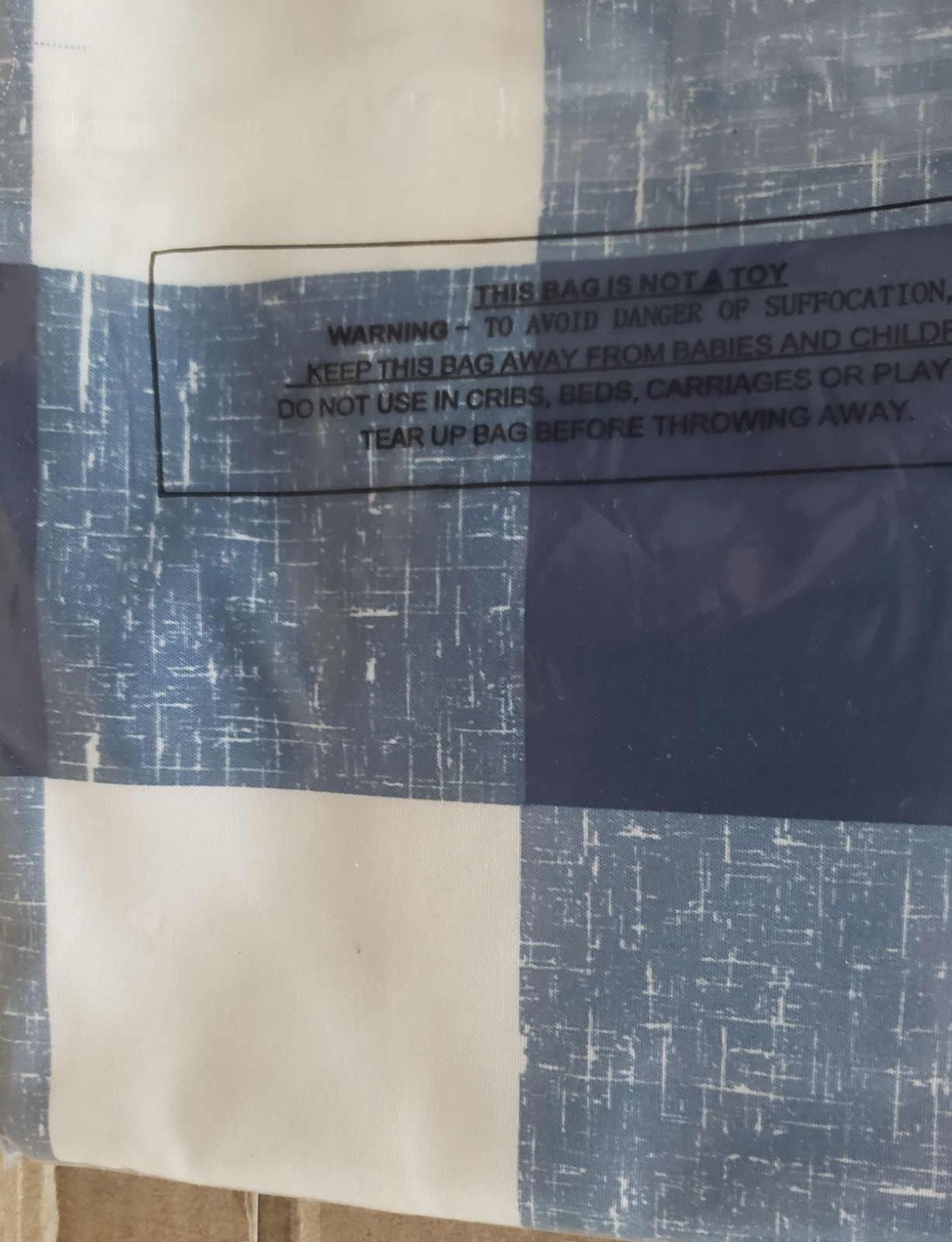 1 Fabric Printed Valance(18″x60″)(no tiers) BLUE & WHITE BUFFALO CHECK DESIGN,LK