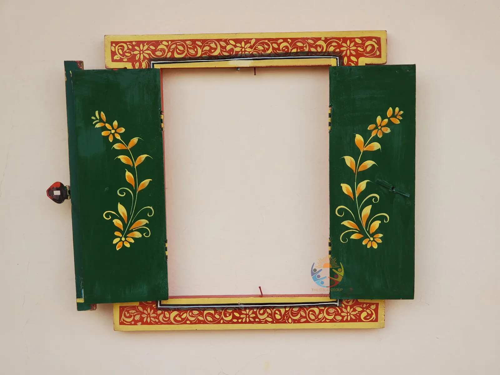Wooden Frame House Window Shutter Indian Wall Mount Hanging Indoor ExteriorDecor