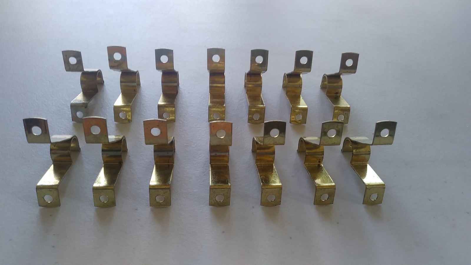 VIntage Kirsch cafe rod 14 brass brackets. For 7/16 inch Cafe Rods. 396