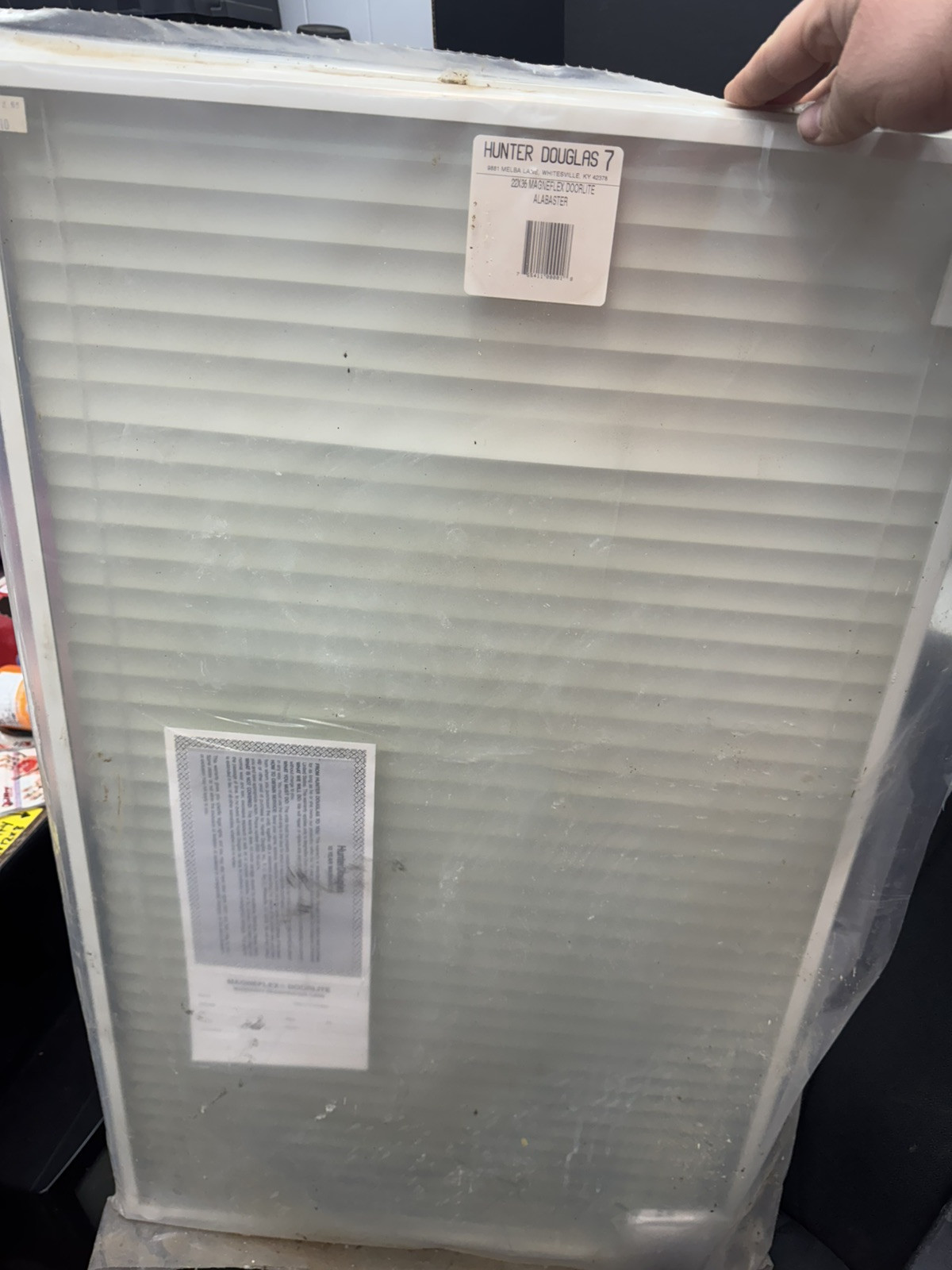 hunter douglass blinds 7 22×36 magneflex doorlite alabaster add on enclosed