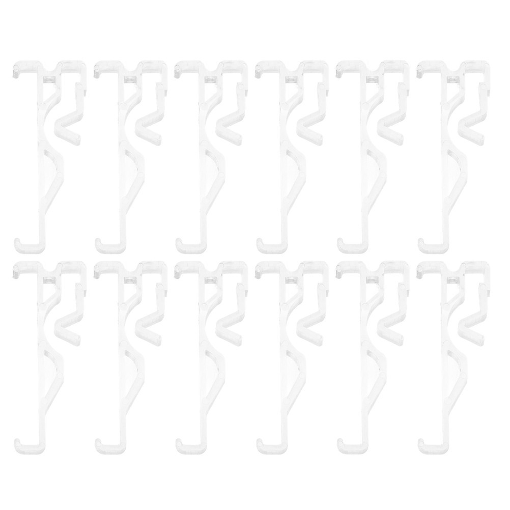 36Pcs Transparent Plastic Valance Clips for Blinds Seamless Hidden Support