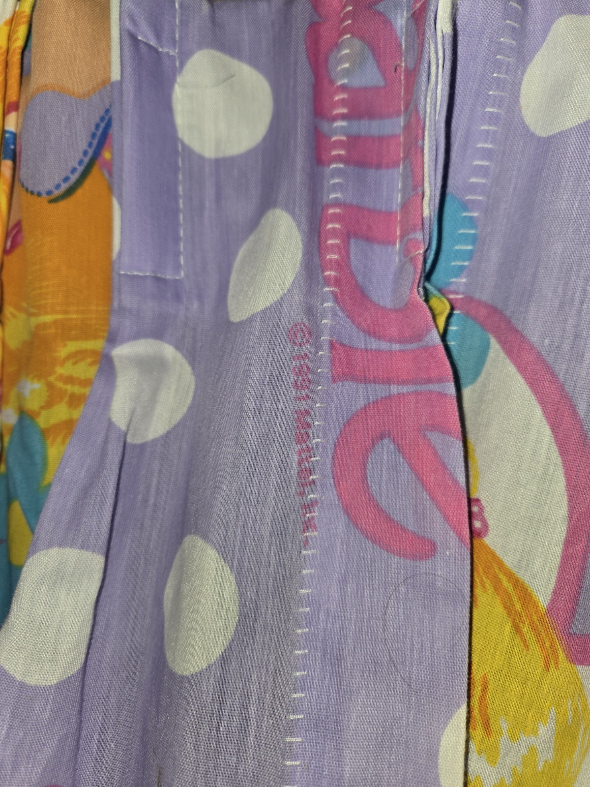 Barbie Curtains pinch pleated front draperies Lavender Purple 1991 Vintage RARE