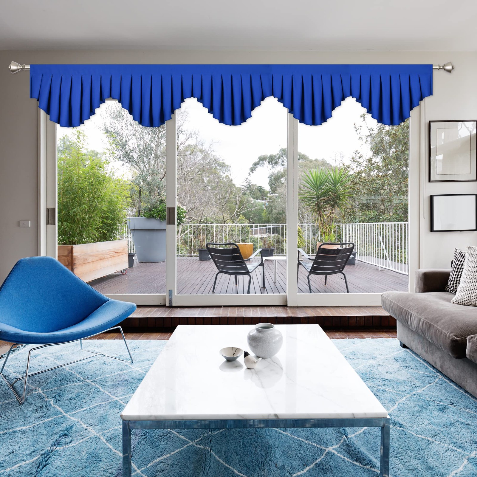 Oyring Energy Efficient Rod Pocket Curtain Valance Blackout Valances For