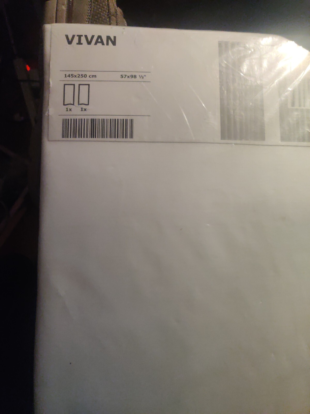IKEA Vivan Curtains Semi Sheer White 2 Panels 57″ x 98” New In Package