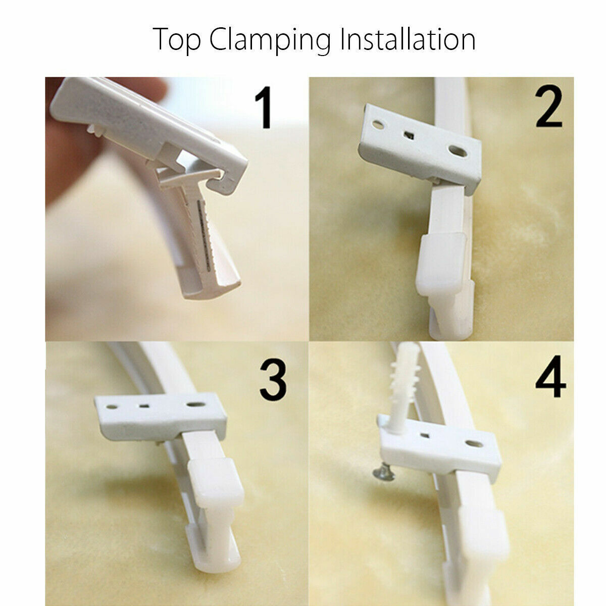Flexible Cuttable Bendable Curtain Track Rail for Straight Bay Windows Caravan