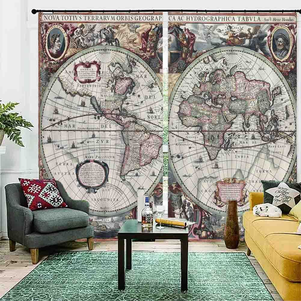 Two Sides Of The Earth 3D Blockout Photo Print Curtain Fabric Curtains Window