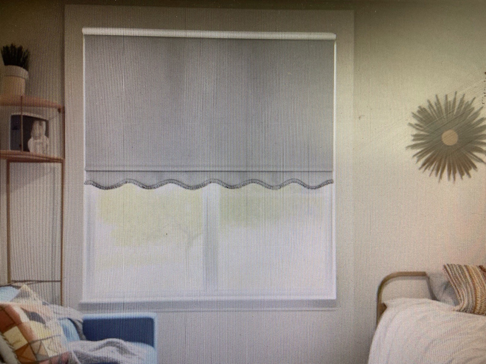 32-39. 75×64 Spring Roller Fringed Shade Window Blind