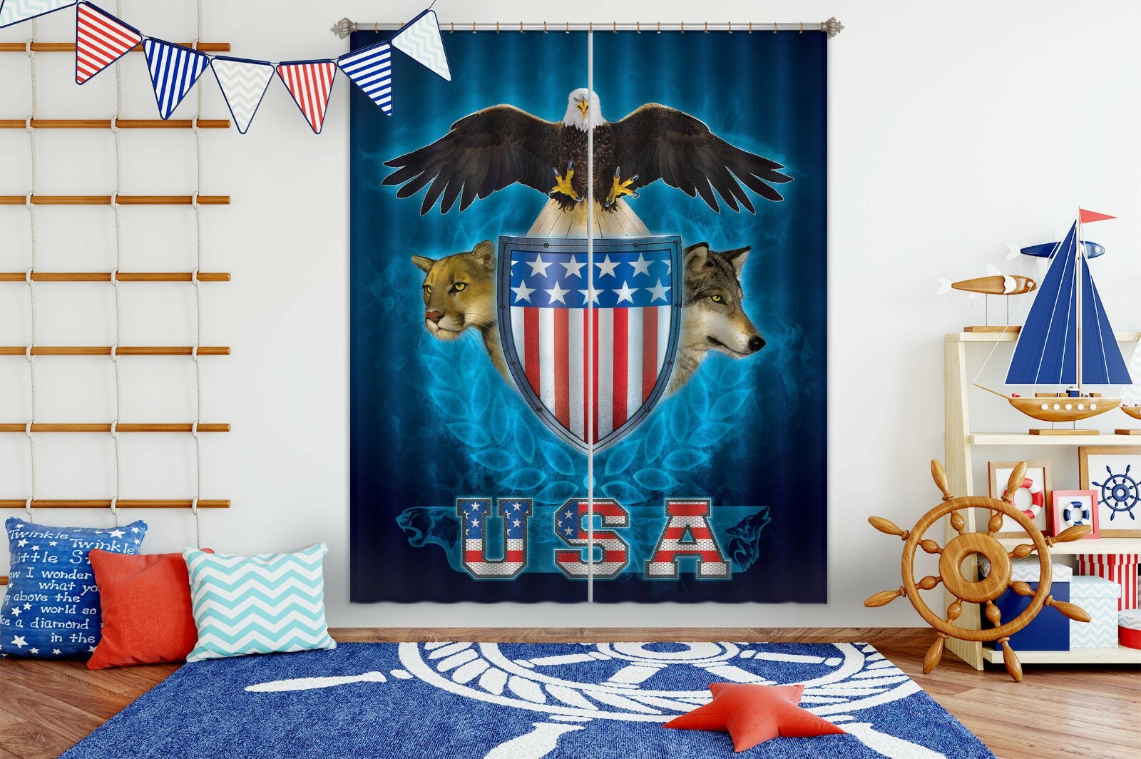 3D USA Trinity A90 Blockout Photo Curtain Fabric Window Vincent Zoe