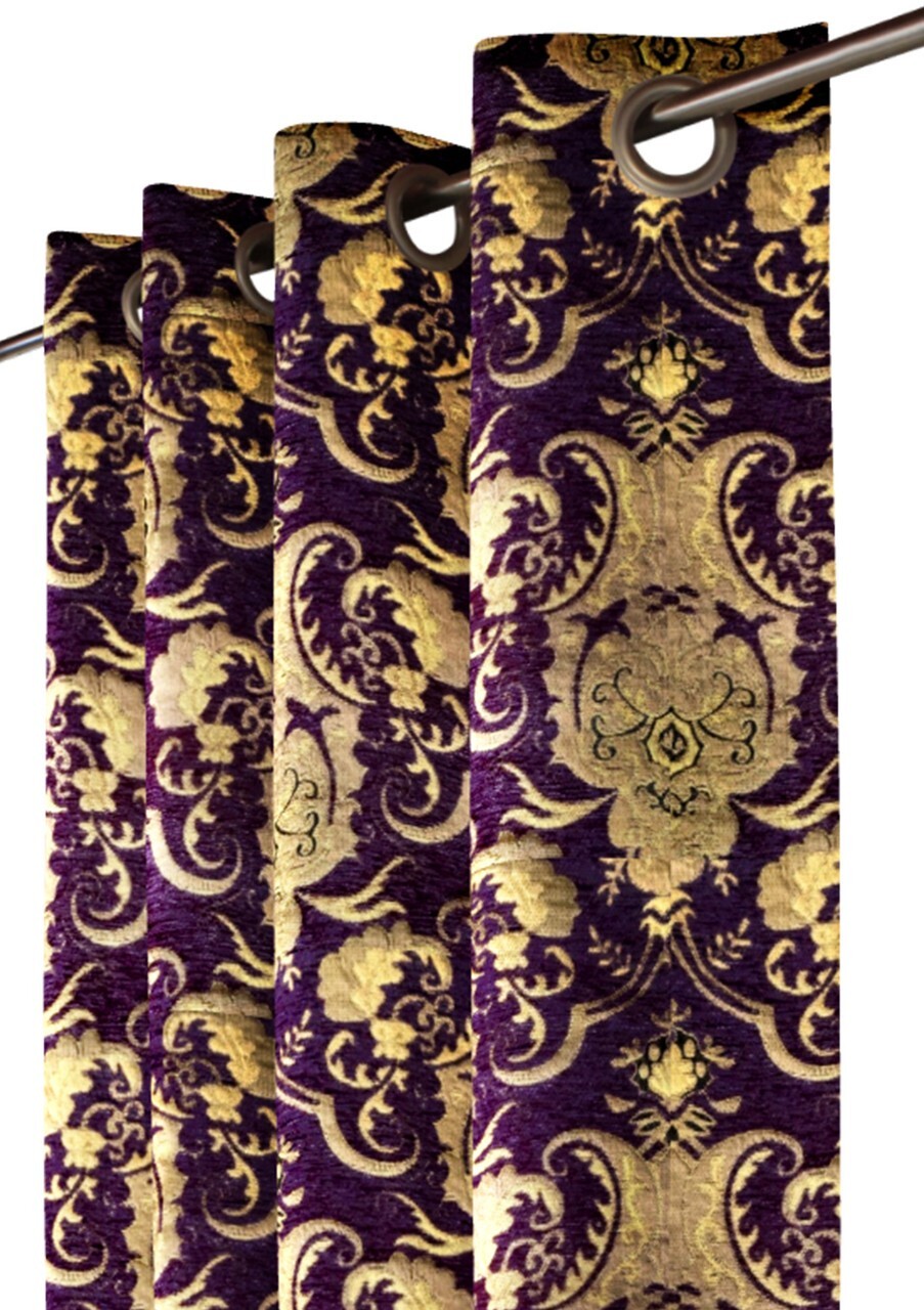 J1 Chenille Drapery Panel – Purple- Rayon/Polyester- 60″ Inches W x 96″ H-J2