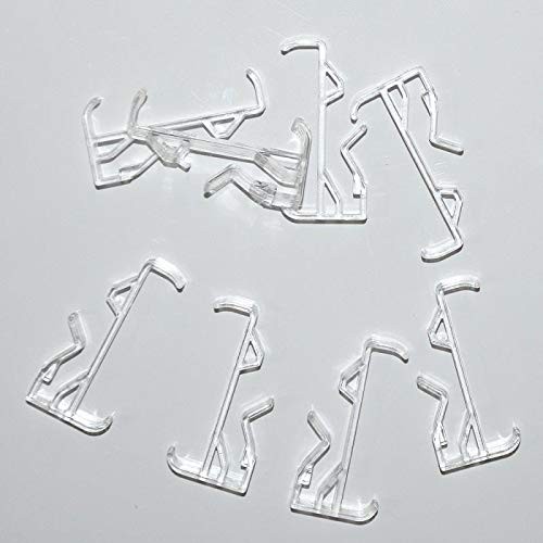 Cutelec Valance Clips 1-3/4″ 8Pack for High Profile One Size, Silver