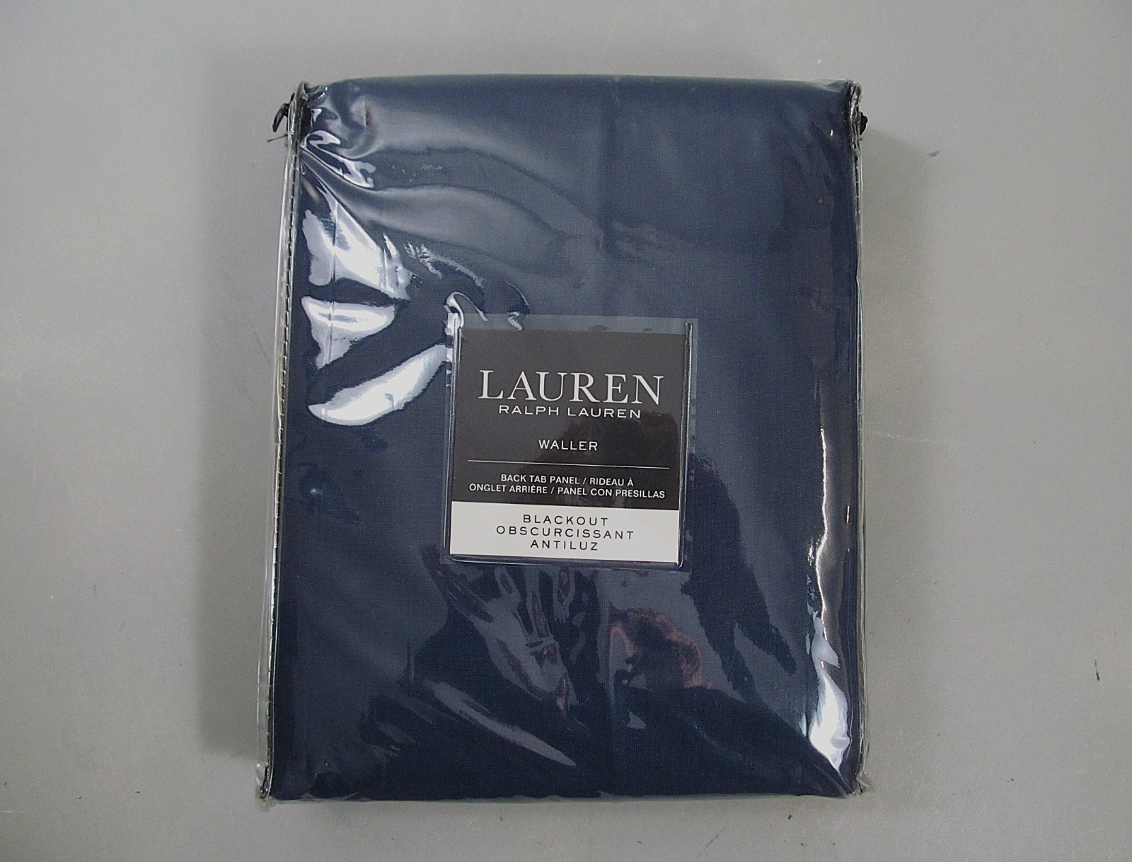 Lauren Ralph Waller Blackout Back Tab/Rod Pocket Navy Curtain Panel 52×84 in New