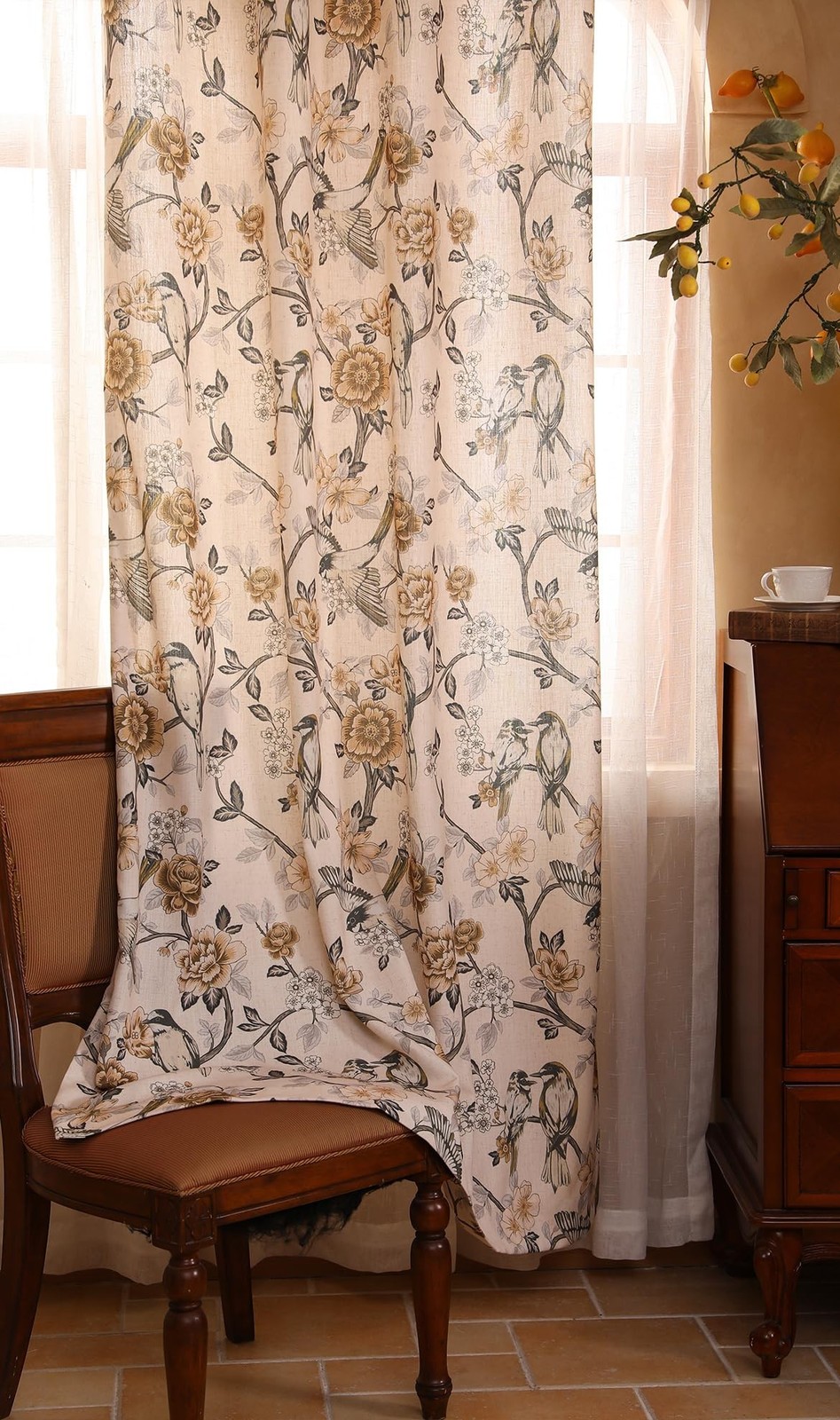 ISAENNE French Linen Curtains 2 Panels 94″x53″ Murad