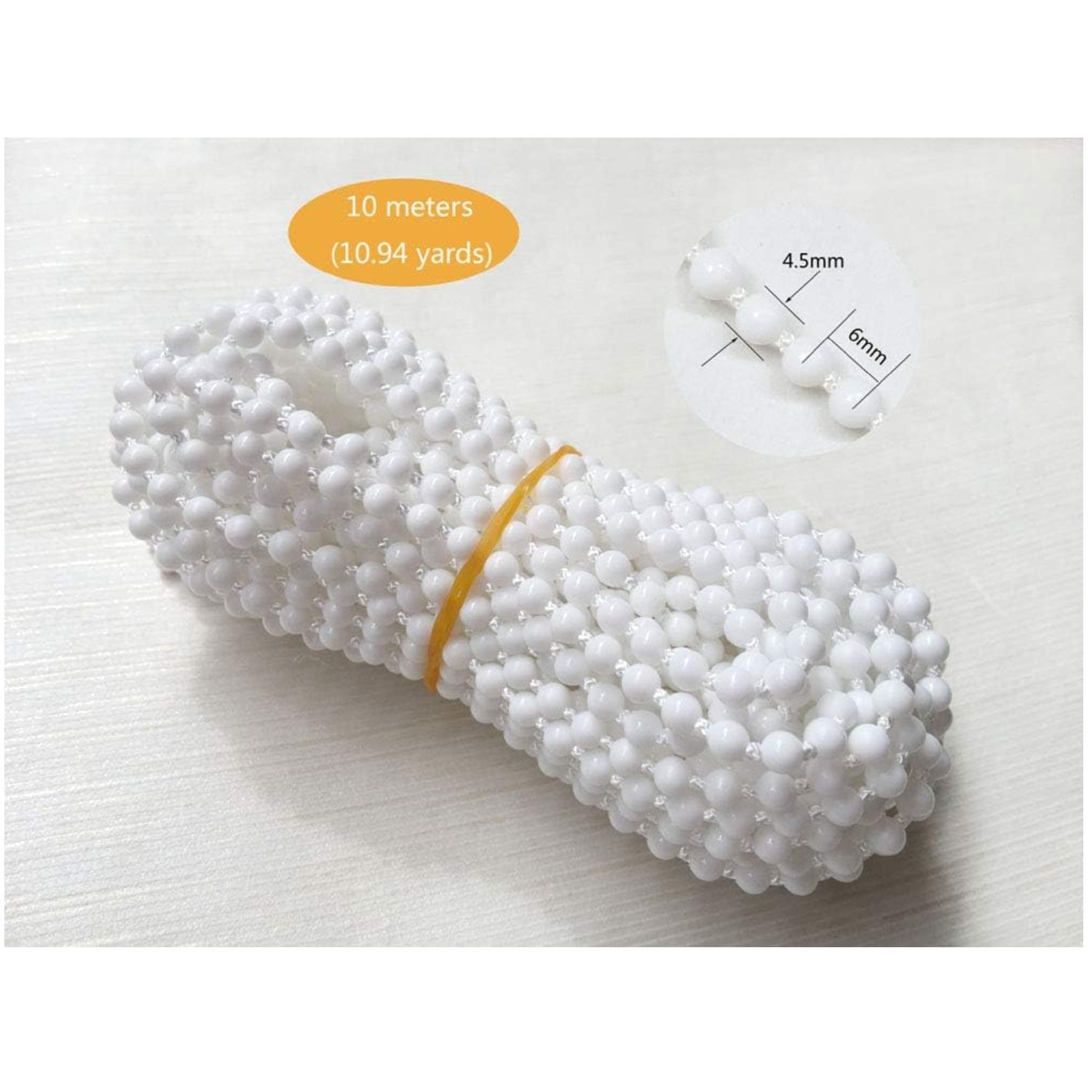 Roller Blind Bead Chain Set – 10m with 10 Connectors