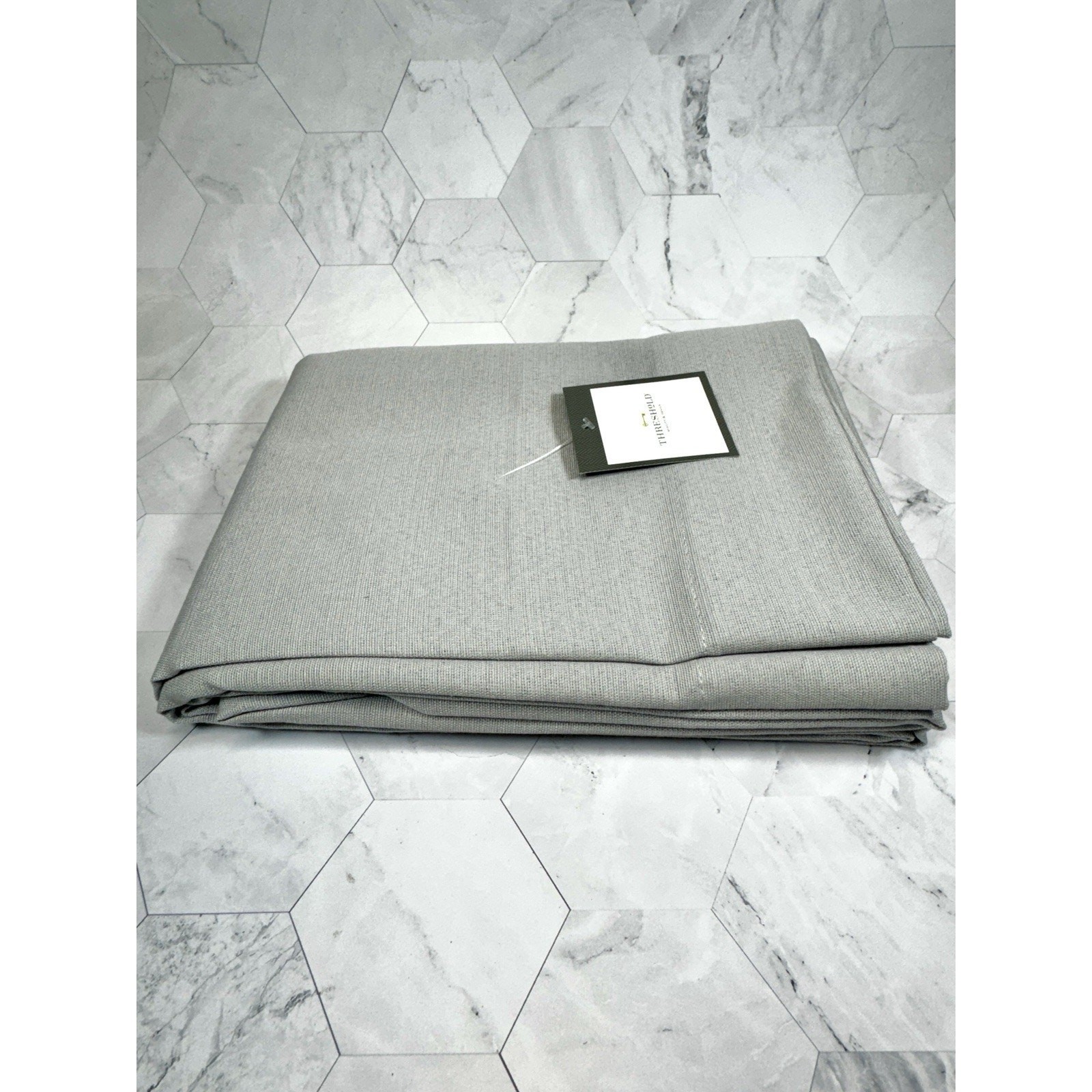 Set Of 2 Threshold Window Panel Curtains 54X95 Inches Farrah Silent Silver NEW