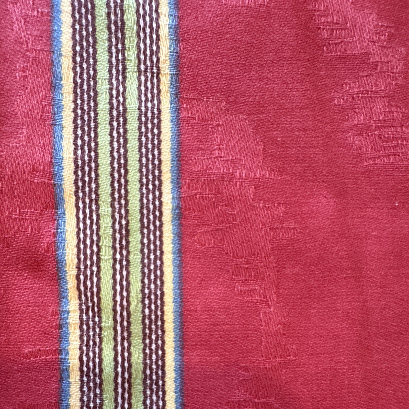 NEW Open Box, Rod-Pocket, Lined, Single Valence, 50×18, Red-striped Scalloped