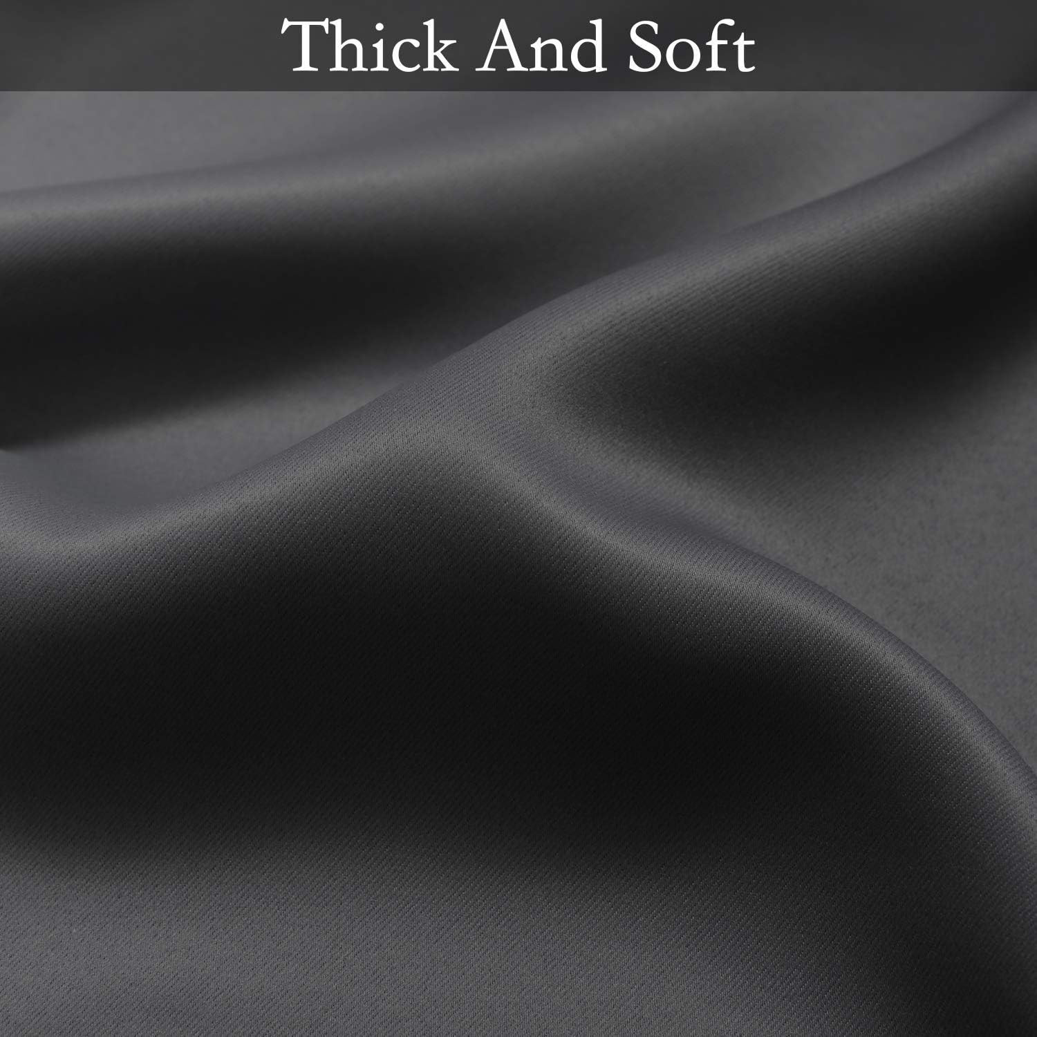 Simplehome Ombre Black to Grey White Curtains for Living Room 52Wx84L | Room Dar