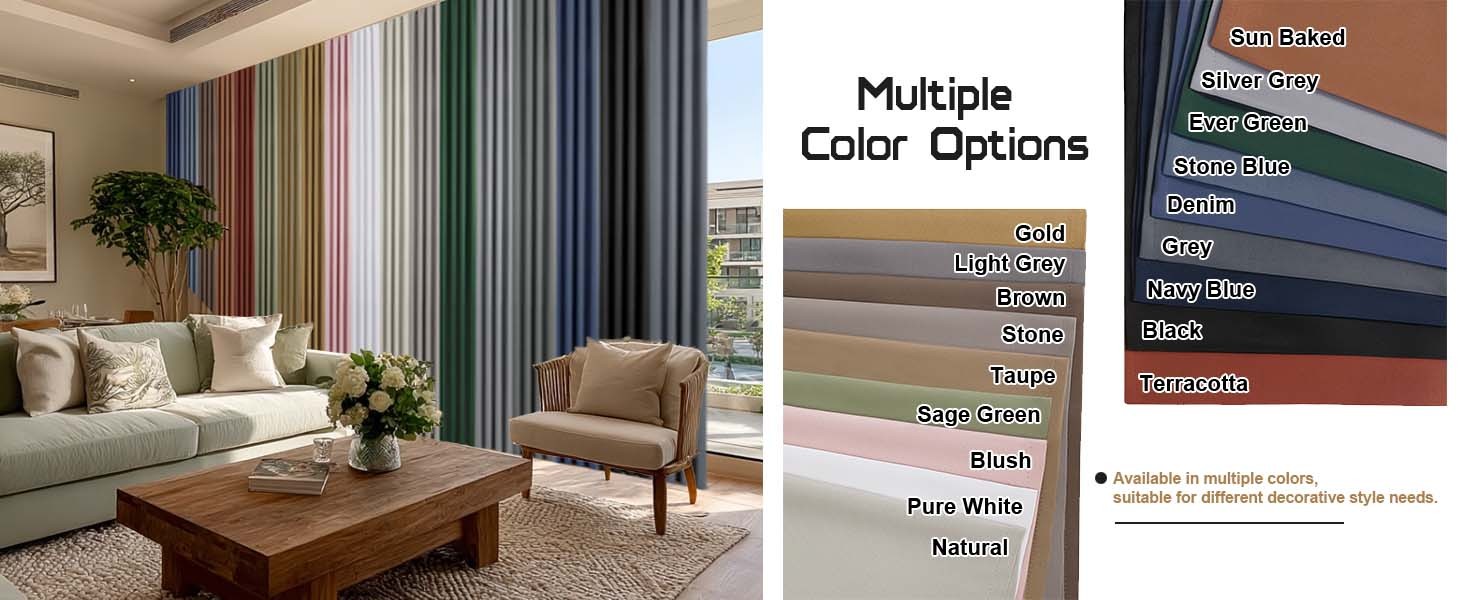Blush Blackout Curtains, 2 Panels Set, 40″W x 72″L, Modern, Contemporary Style,