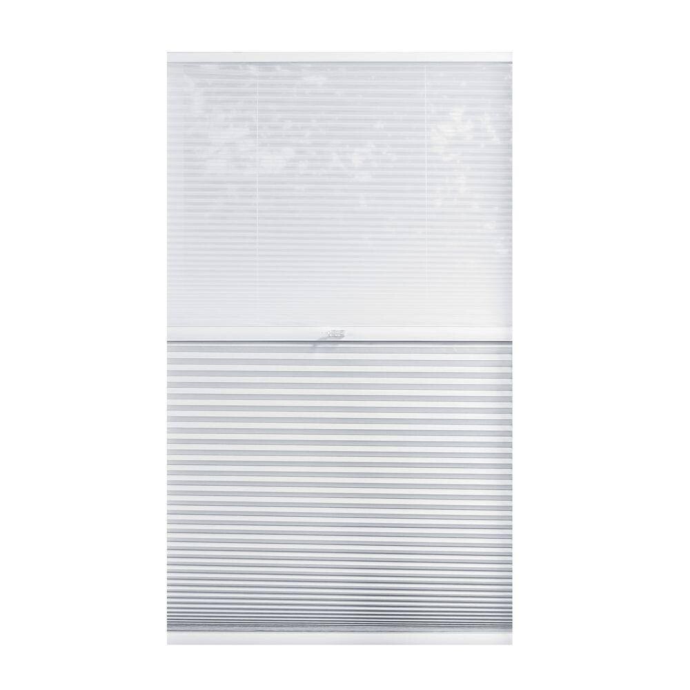 HOME DECORATORS Snow Drift/Shadow White Cordless Cellular Shades 42.25 W x 72 L