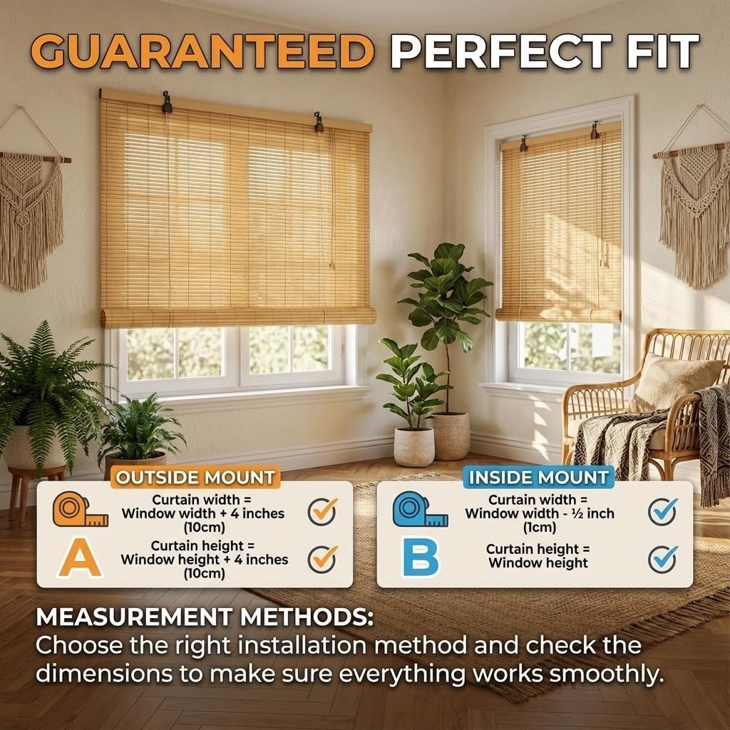 Versatile Bamboo Shades for Indoor & Outdoor Use – Easy to Install and Maintain