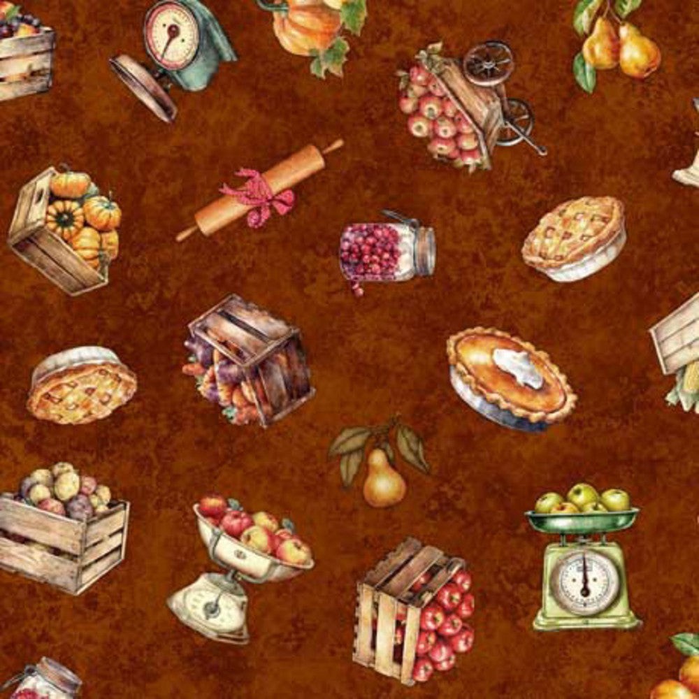 Curtain Valance – Autumn Spice Autumn Food Nutmeg Cotton