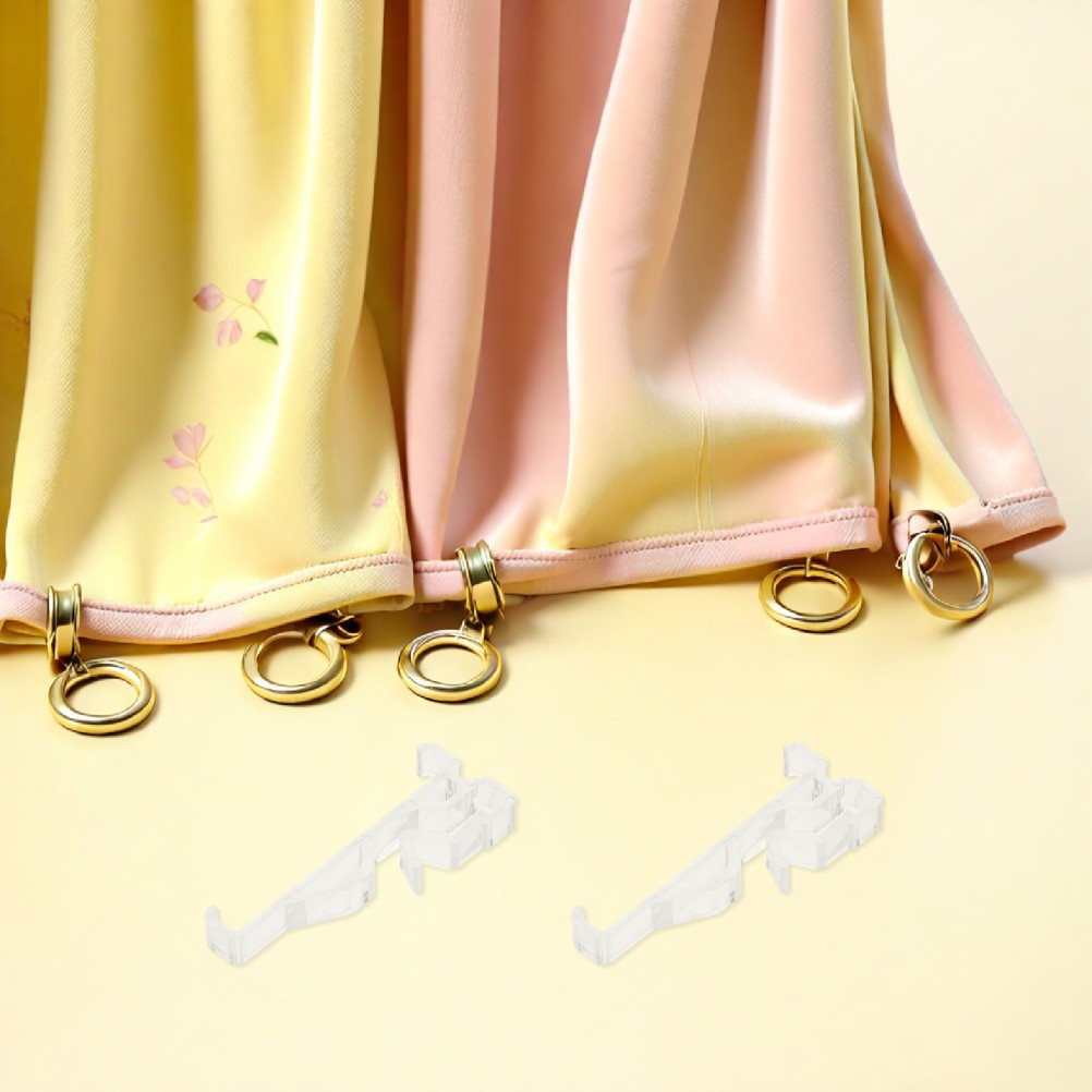 36Pcs Transparent Plastic Valance Clips for Blinds Seamless Hidden Support