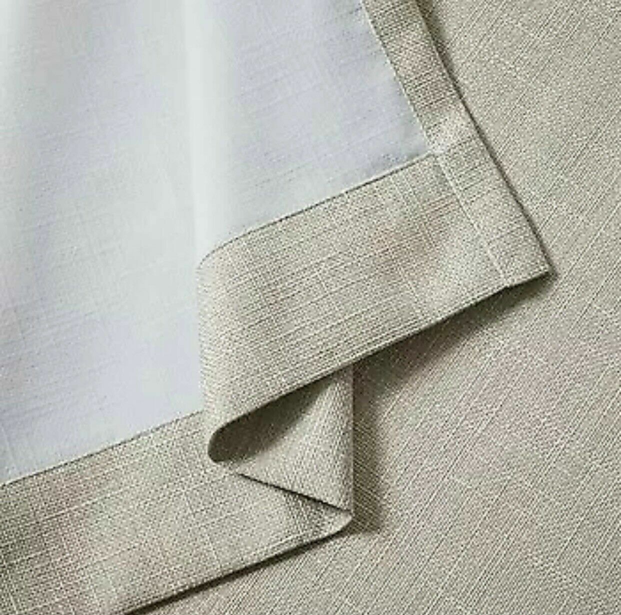 Sunsmart Printed Heathered Blackout Patio Curtains Panel With Taupe Finish New