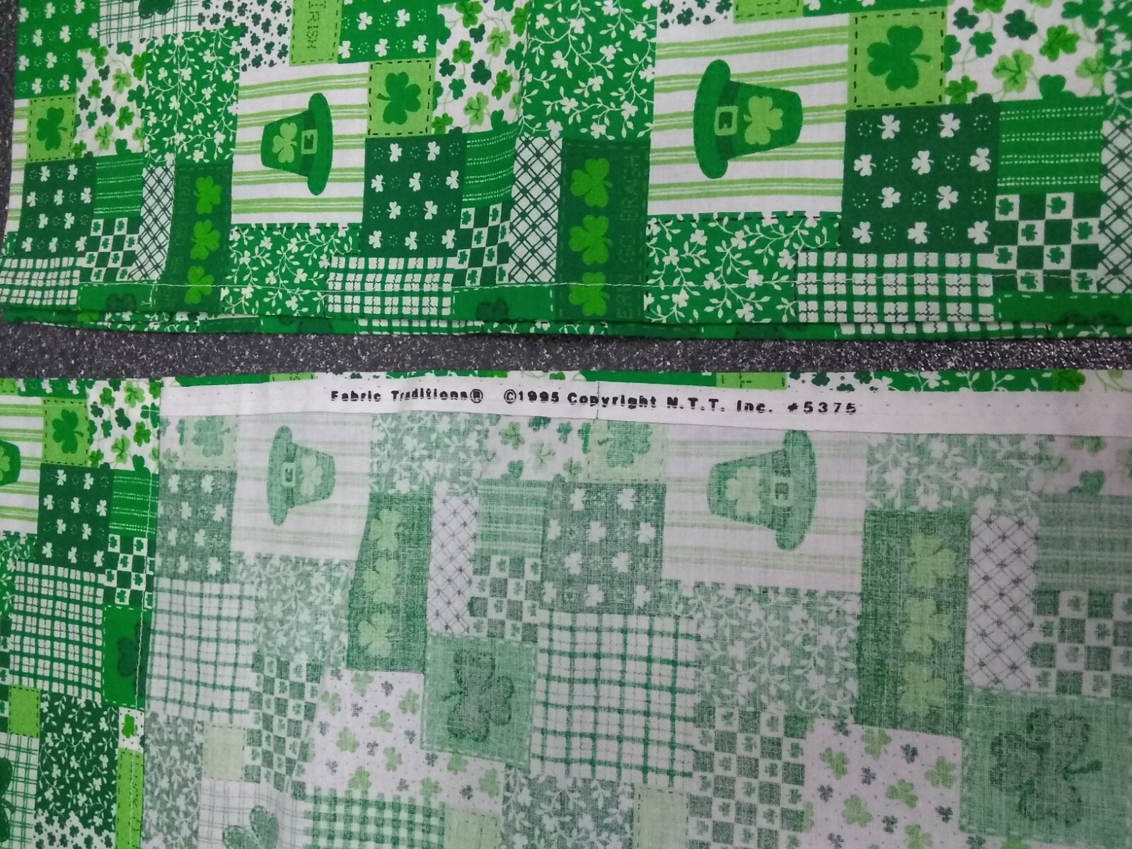 Vintage Shamrock Window Curtains, St Patrick’s Day 20″”W x 40″L (Pack of 2)