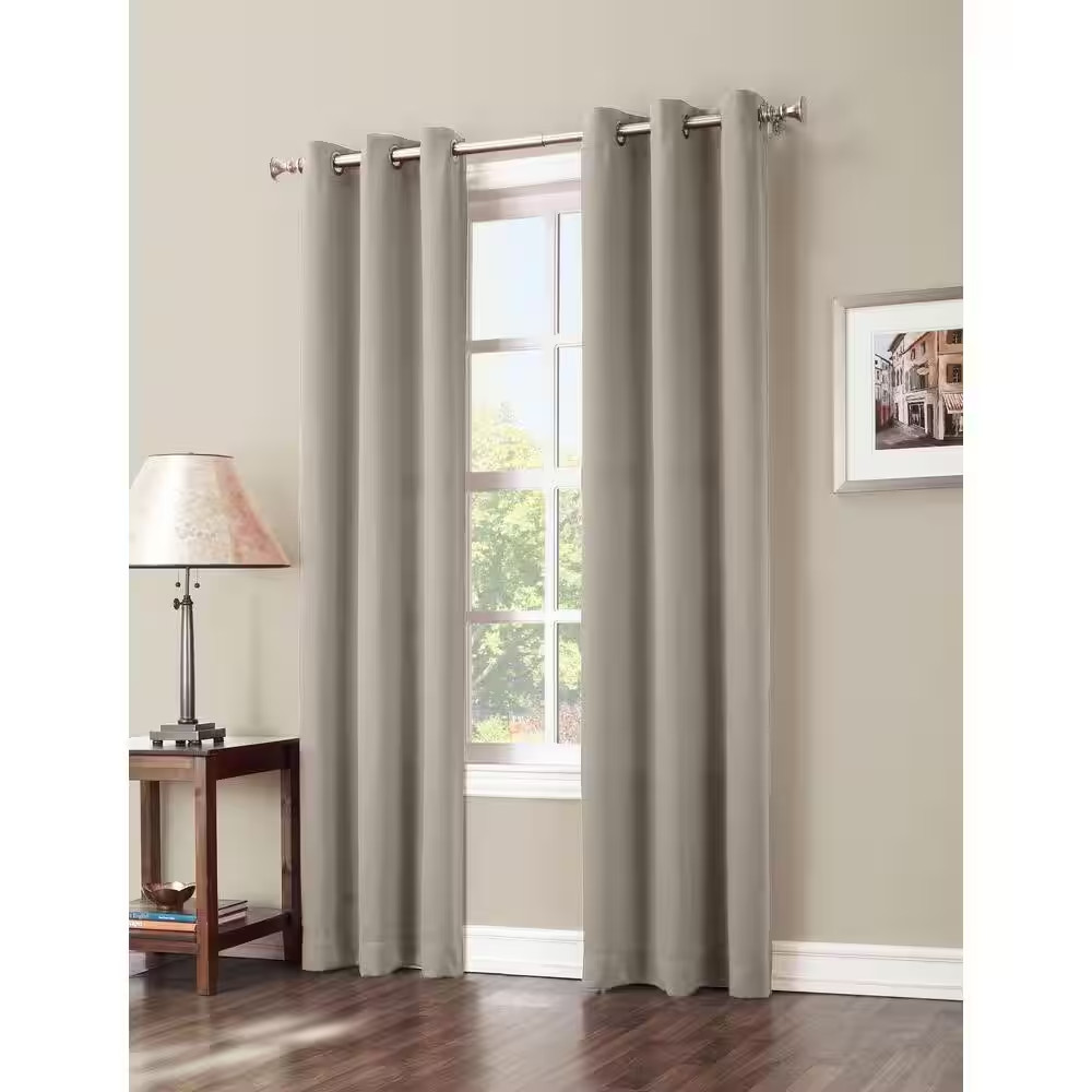 Stone Woven Thermal Blackout Curtain – 40 In. W X 63 In. L