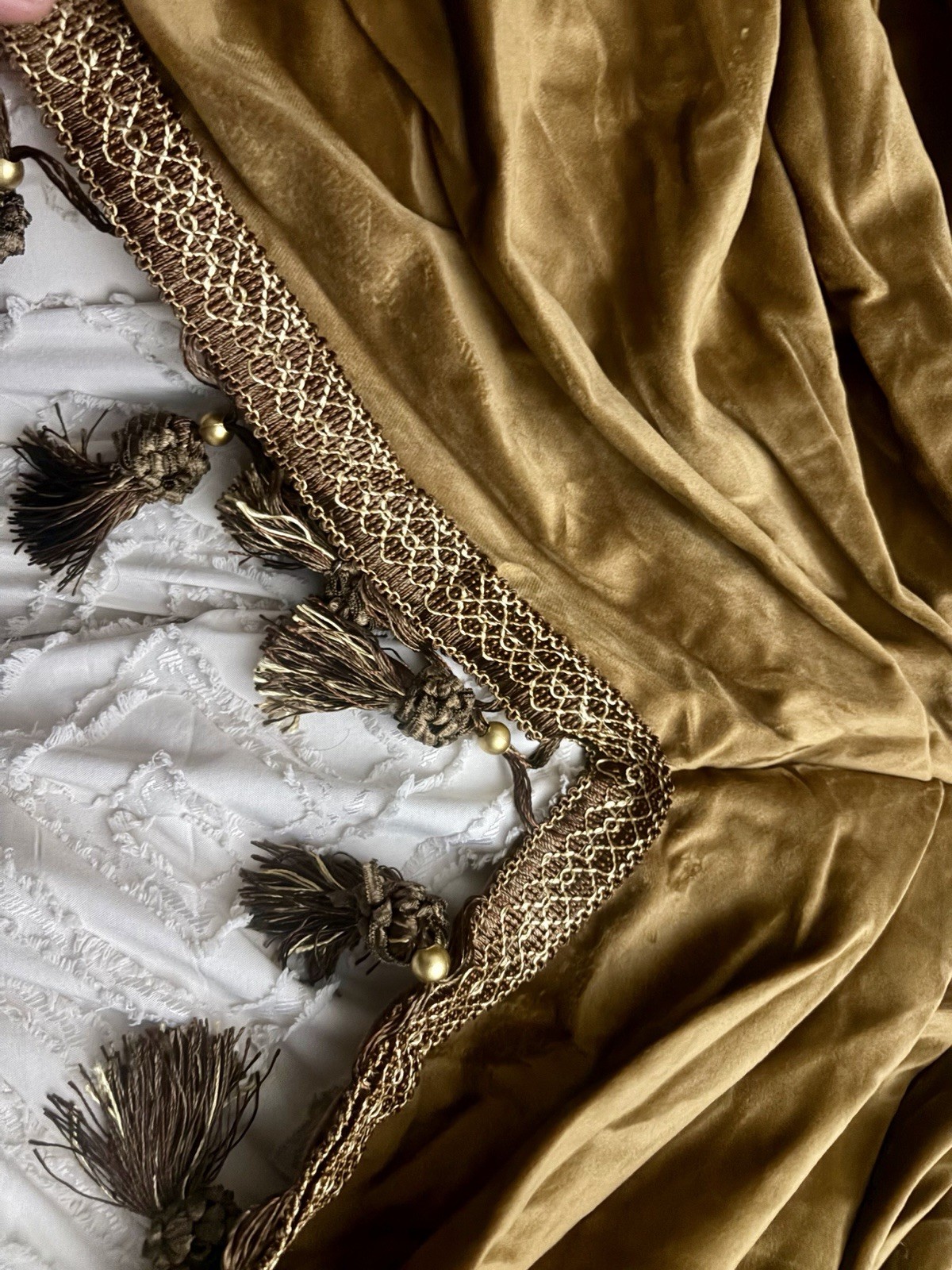 Extra Wide Valance Luxury Velvet Victorian Curtain W79 Inches, 1 Panel