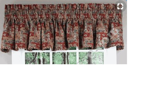 Chenille Tapestry Valance Rod Pocket Window Valance