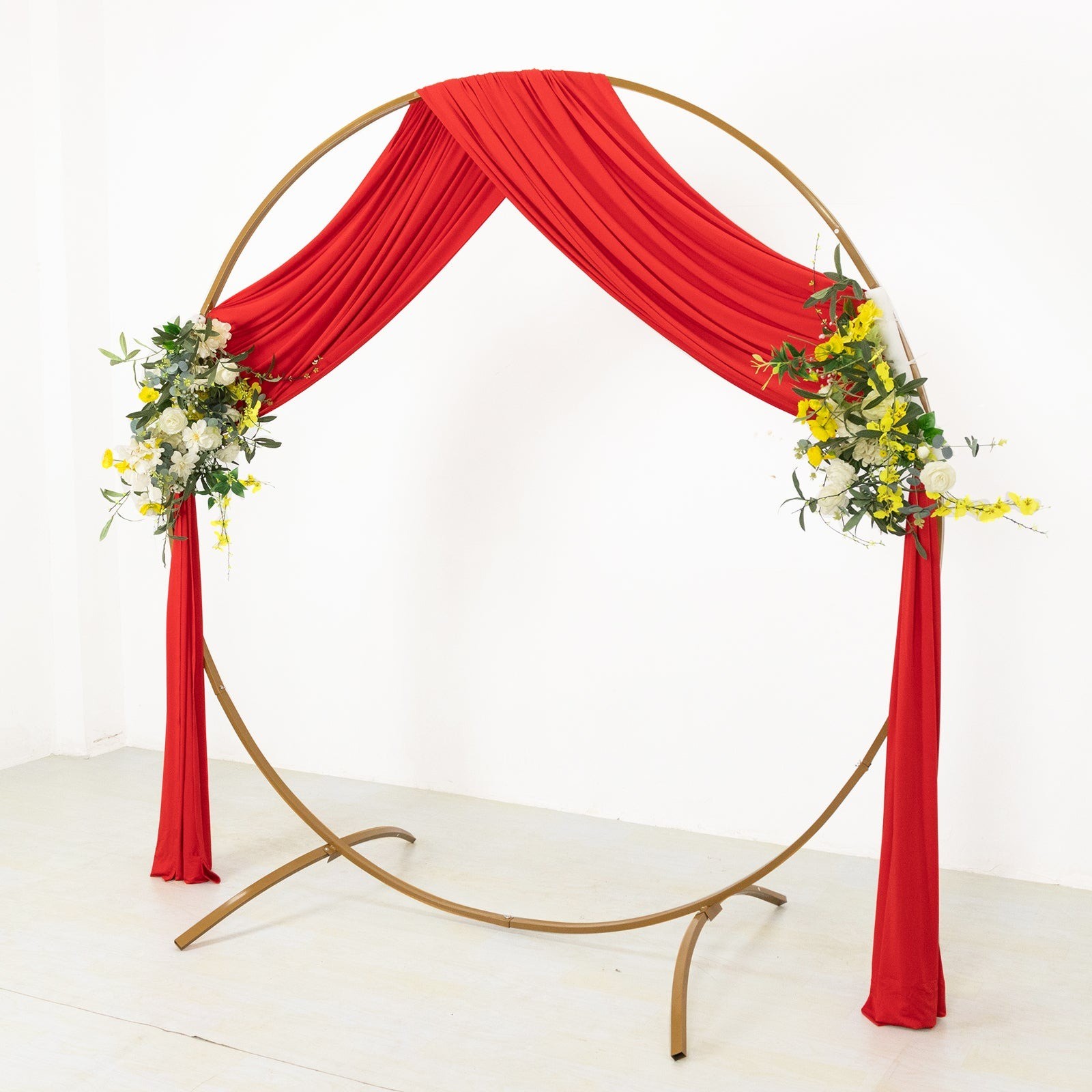 18 ft RED 4-Way Stretch Spandex Divider Backdrop Curtain Party Wedding