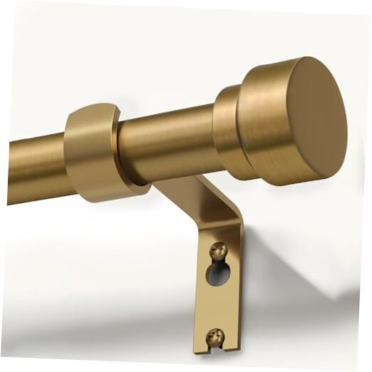 Curtain Rods for Windows 28 to 48 Inches Adjustable 16″-60″|1 Pack Warm Gold