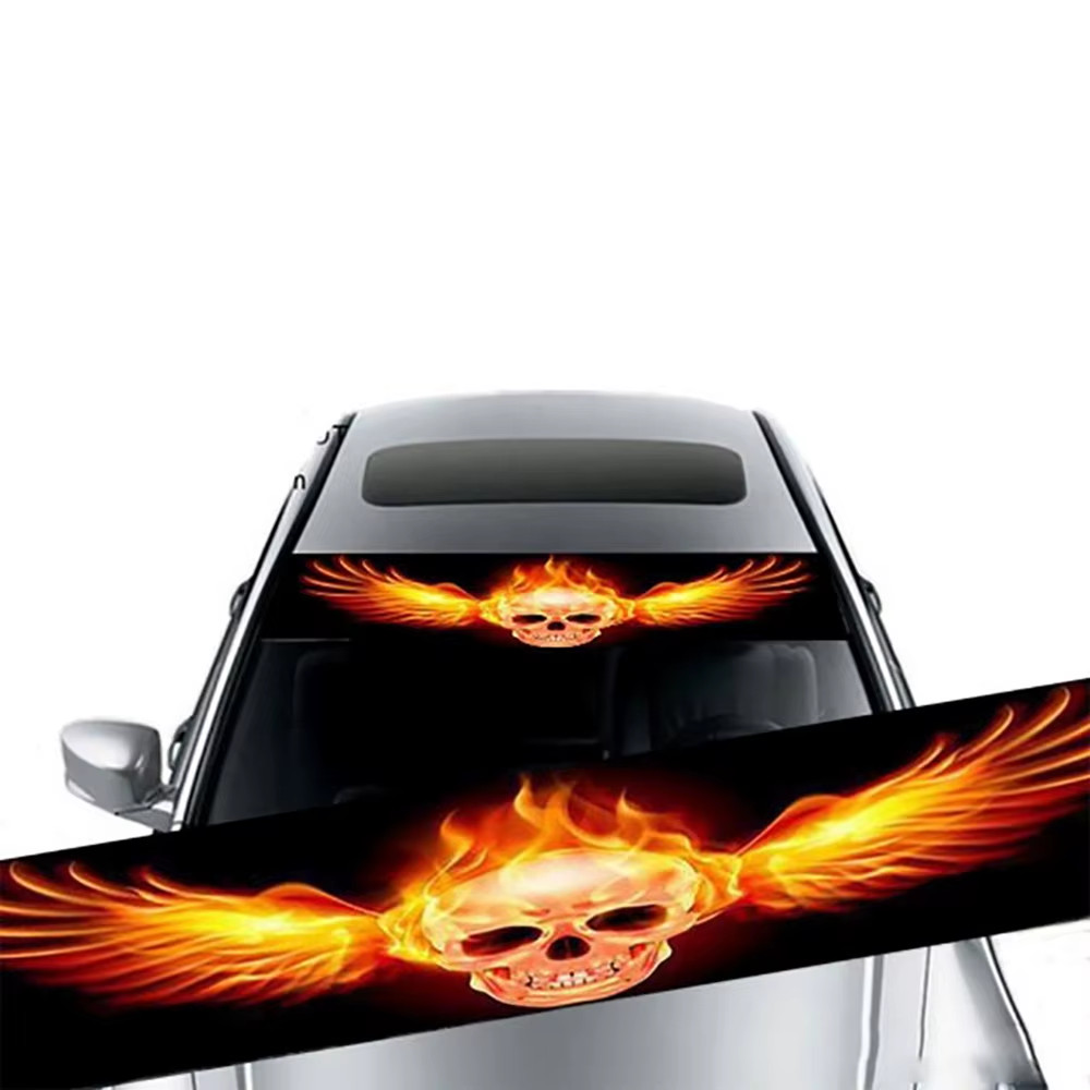 Car Sunshade Stickers Auto Front Windshield 3D Vinyl Film Rear Gear Sunshade Dec